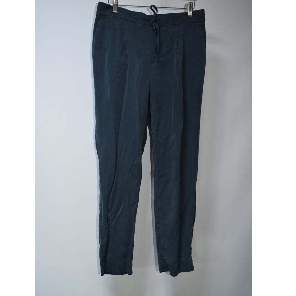 Banana Republic Women's Slate Blue Drawstring Tapered Ankle Pants Size Medium